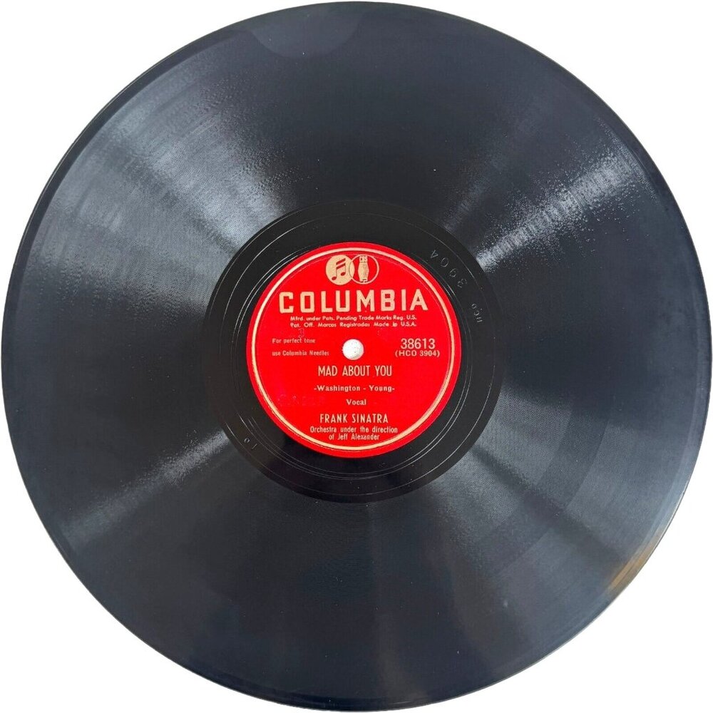 Frank Sinatra Mad About You 10in Shellac 78 RPM Columbia 38613 Vintage Record